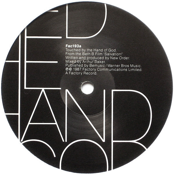 New Order : Touched By The Hand Of God (12", Single)