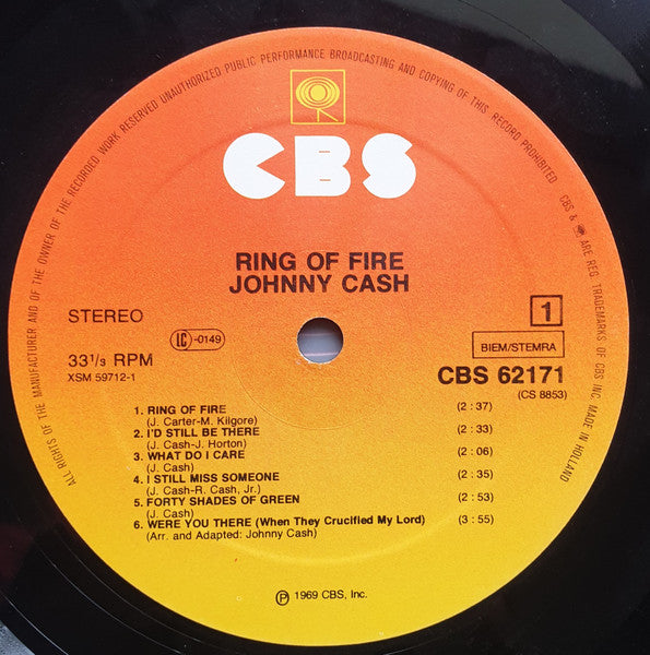 Johnny Cash : Ring Of Fire - The Best Of Johnny Cash (LP, Comp, RE)