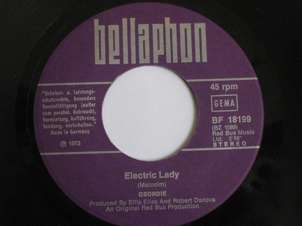 Geordie : Electric Lady (7", Single)