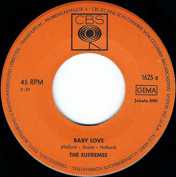 The Supremes : Baby Love (7", Single, Mono)