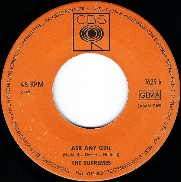 The Supremes : Baby Love (7", Single, Mono)