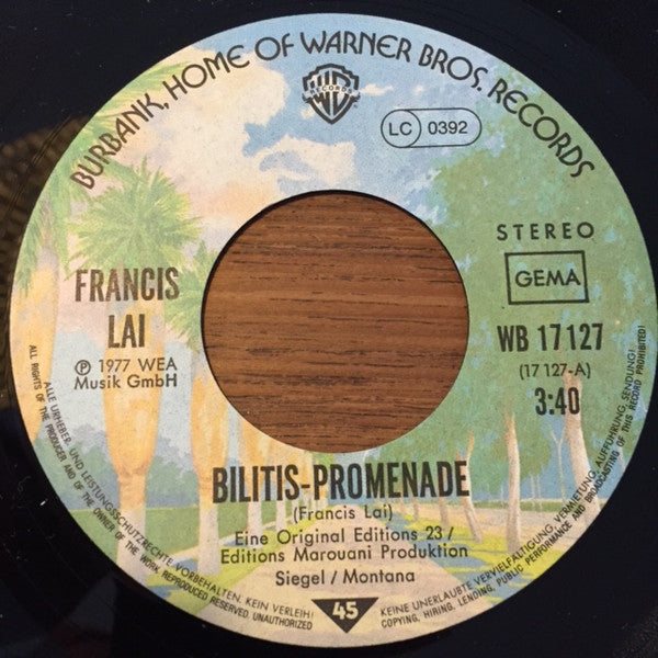 Francis Lai : Bilitis-Promenade (7", Single)