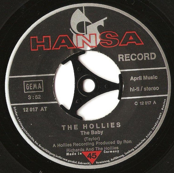 The Hollies : The Baby / Oh Grannie (7", Single)