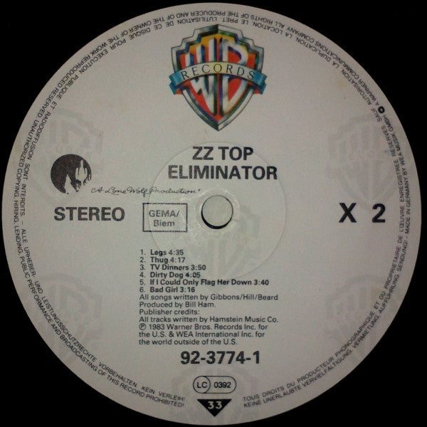 ZZ Top : Eliminator (LP, Album)