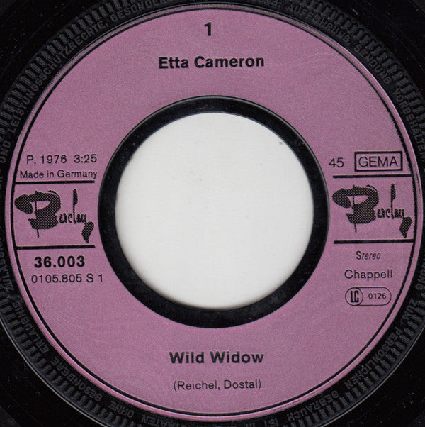 Etta Cameron : Wild Widow (7", Single)