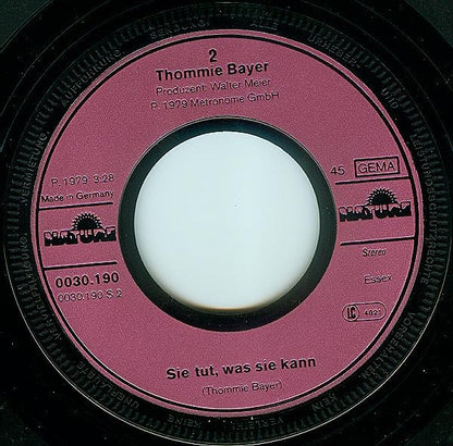 Thommie Bayer : Der Letzte Cowboy (7", Single)