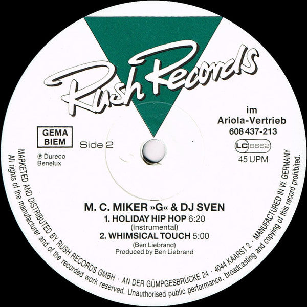 M.C.Miker"G" & Deejay Sven* : Holiday Rap (12")