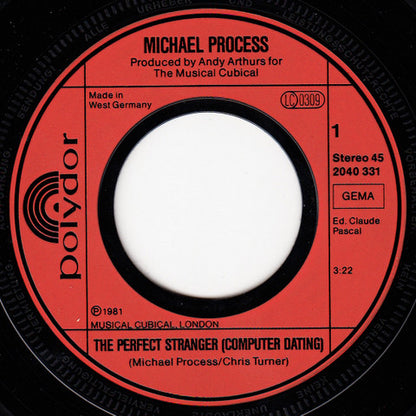 Michaël Process* : The Perfect Stranger (Computer Dating) (7", Single)