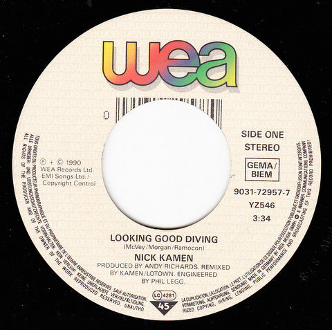 Nick Kamen : Looking Good Diving (7", Single)