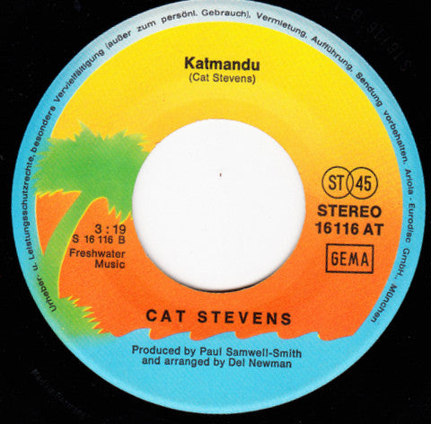 Cat Stevens : Lady D'Arbanville (7", Single)