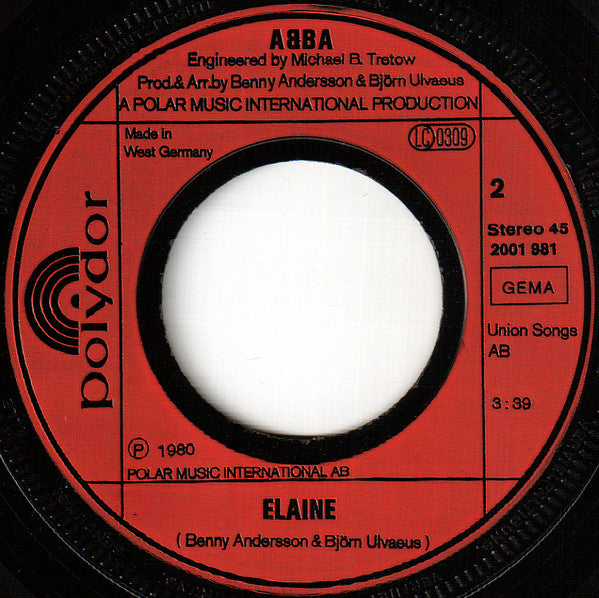 ABBA : The Winner Takes It All / Elaine (7", Single)