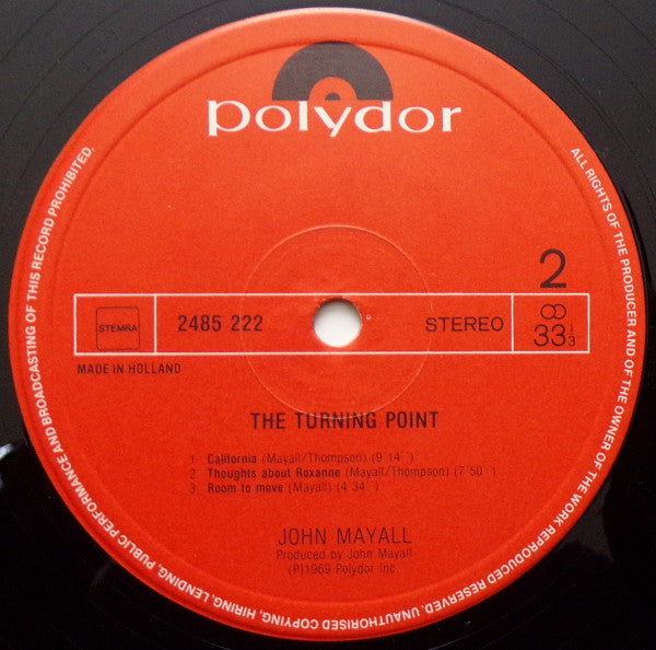 John Mayall : The Turning Point (LP, Album, RE)