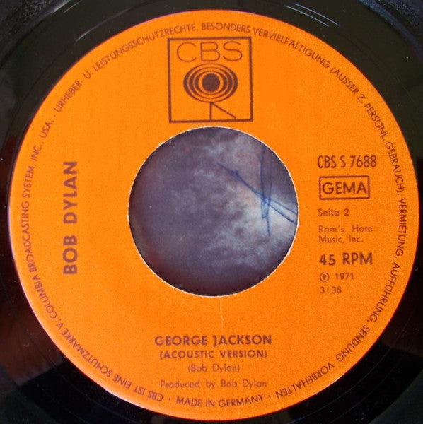 Bob Dylan : George Jackson (7", Single)