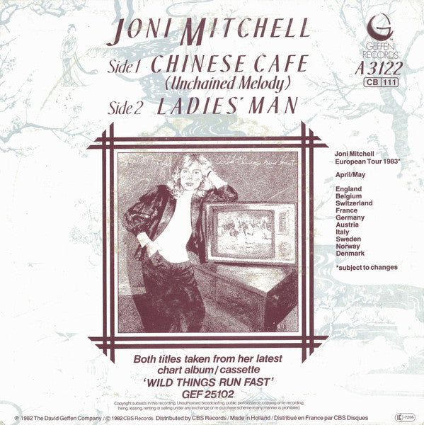 Joni Mitchell : Chinese Cafe (7")