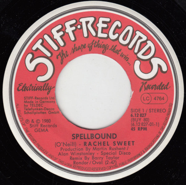 Rachel Sweet : Spellbound (7", Single)