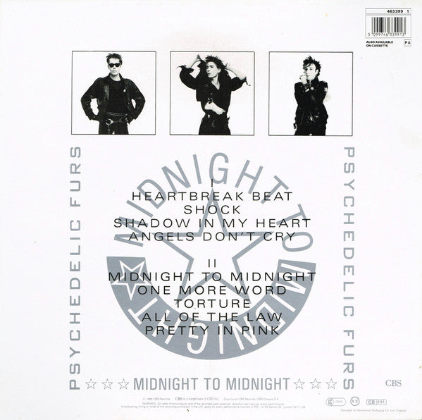 Psychedelic Furs* : Midnight To Midnight (LP, Album, RE)