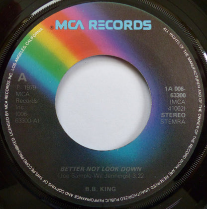 B.B. King : Better Not Look Down (7", Single)