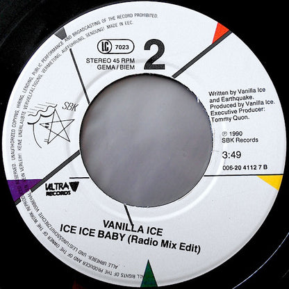 Vanilla Ice : Ice Ice Baby (7", Single)