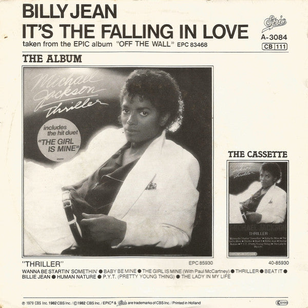 Michael Jackson : Billie Jean (7", Single)