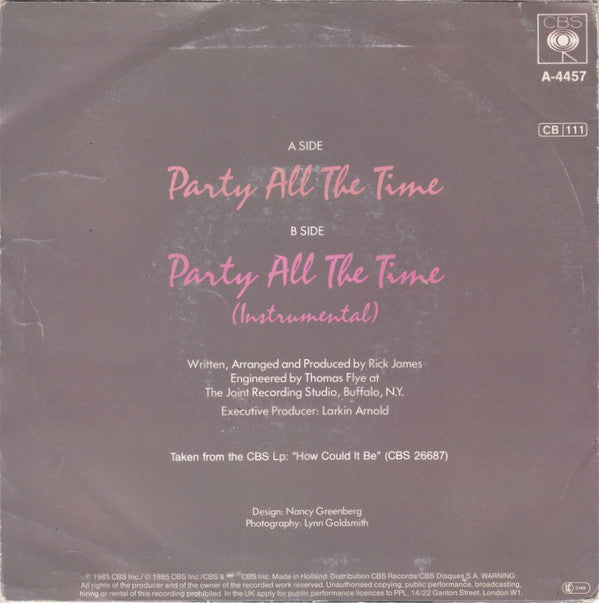 Eddie Murphy : Party All The Time (7", Single)