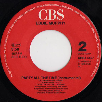 Eddie Murphy : Party All The Time (7", Single)