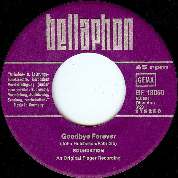 Soundation : Goodbye Forever (7", Single)