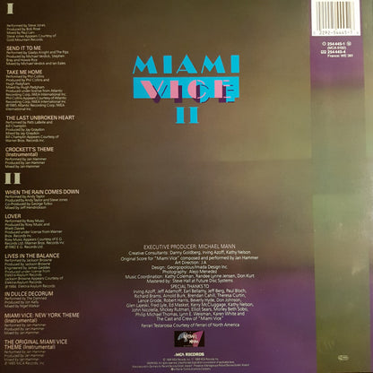 Various : Miami Vice II (New Music From The Television Series, "Miami Vice" Starring Don Johnson And Philip Michael Thomas) (LP, Album, Comp)