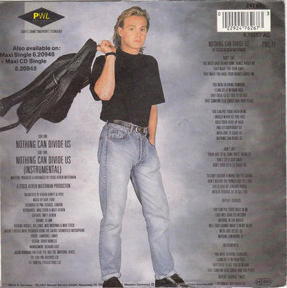 Jason Donovan : Nothing Can Divide Us (7", Single)