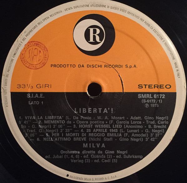 Milva : Libertà (LP, Album)