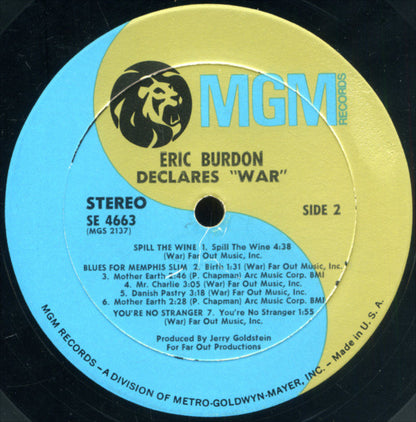 Eric Burdon & War : Eric Burdon Declares "War" (LP, Album, Wad)