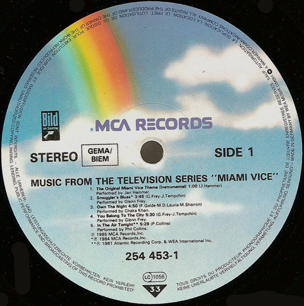 Various : Miami Vice (Music From The Television Series) (LP, Comp)