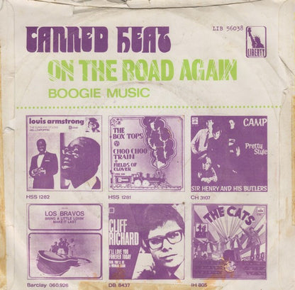 Canned Heat : On The Road Again (7", Single)