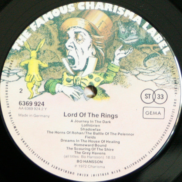 Bo Hansson : Music Inspired By Lord Of The Rings (LP, Album, RE)