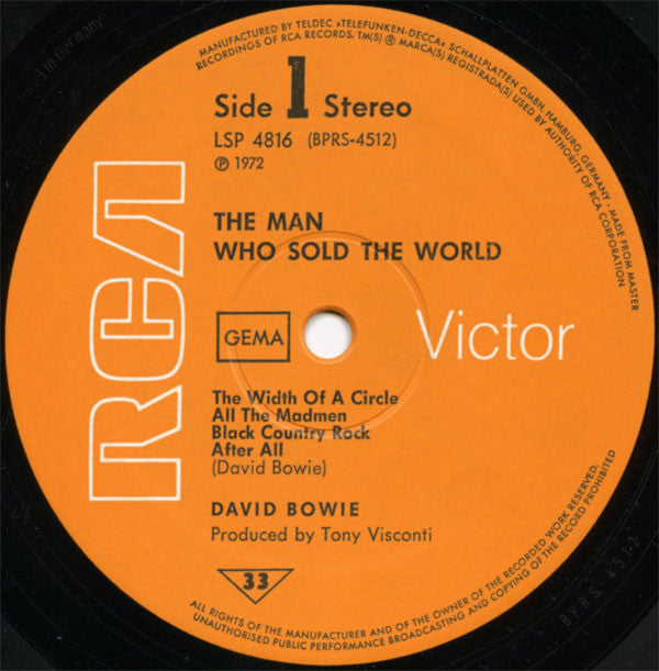 David Bowie : The Man Who Sold The World (LP, Album, RE)