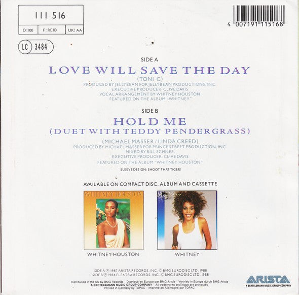 Whitney* : Love Will Save The Day (7", Single)