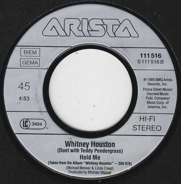 Whitney* : Love Will Save The Day (7", Single)