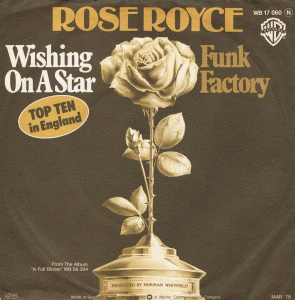 Rose Royce : Wishing On A Star (7", Single)