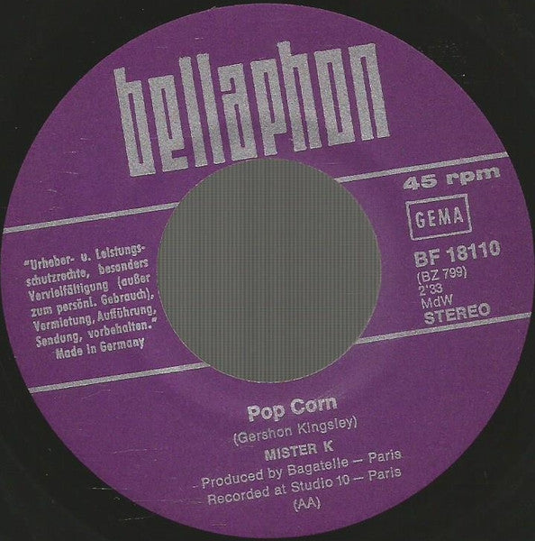 Mister K : Pop Corn (7", Single)