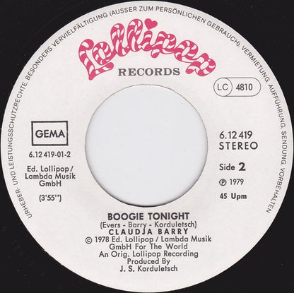 Claudja Barry : (Boogie Woogie) Dancin' Shoes (7", Single)