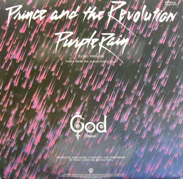 Prince And The Revolution : Purple Rain (12", Single)