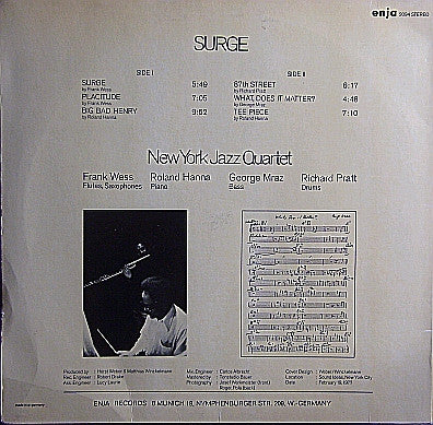 New York Jazz Quartet : Surge (LP, Album)