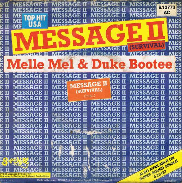 Melle Mel & Duke Bootee : Message II (Survival) (7", Single)