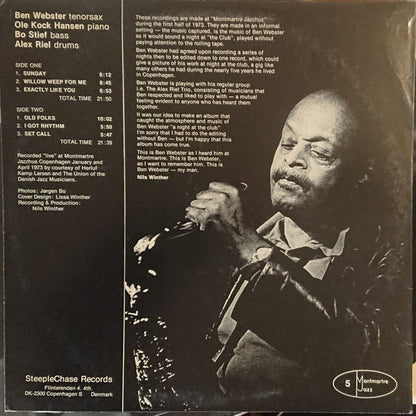 Ben Webster : My Man - Live At Montmartre 1973 (LP, Album)