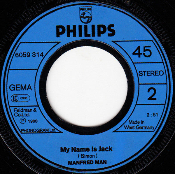 Manfred Mann : Ha! Ha! Said The Clown / My Name Is Jack (7", Single)