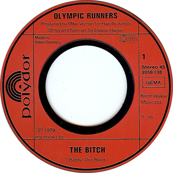 Olympic Runners : The Bitch (7", Single)