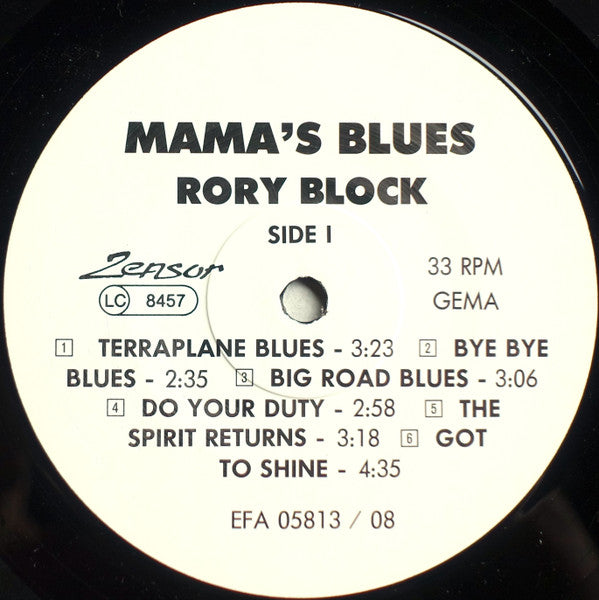 Rory Block : Mama's Blues (LP, Album)