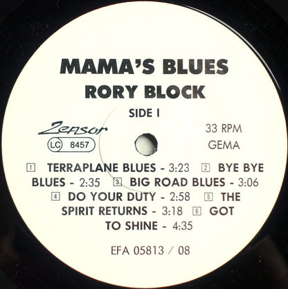 Rory Block : Mama's Blues (LP, Album)