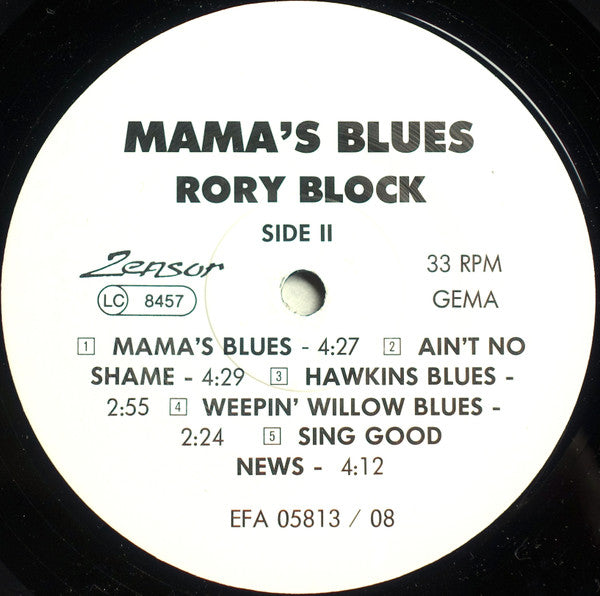 Rory Block : Mama's Blues (LP, Album)