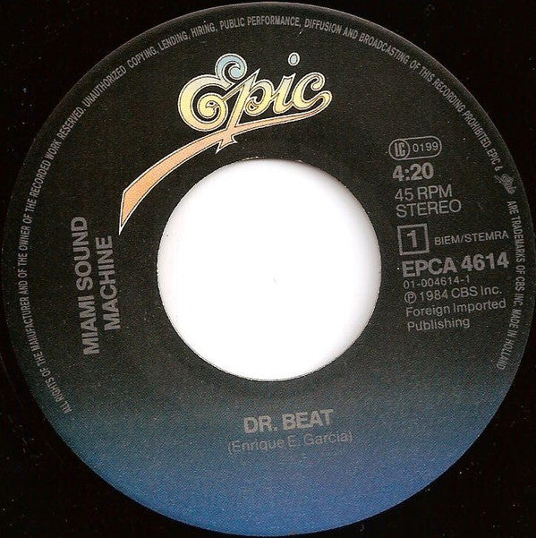 Miami Sound Machine : Dr. Beat (7", Single)