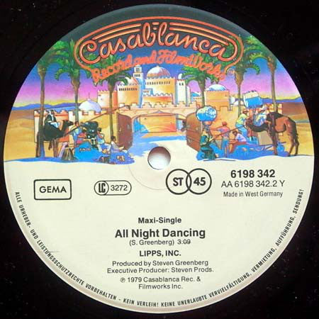 Lipps, Inc. : Funkytown / All Night Dancing (12", Maxi, Ltd)